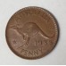 AUSTRALIA 1955 .ONE 1 PENNY . WITH WIDE DATE . PLUS BONUS 1919 PENNY